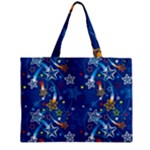 Christmas Stars Pattern Star Zipper Mini Tote Bag