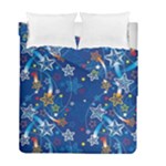 Christmas Stars Pattern Star Duvet Cover Double Side (Full/ Double Size)