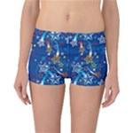 Christmas Stars Pattern Star Reversible Boyleg Bikini Bottoms