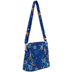 Christmas Stars Pattern Star Zipper Messenger Bag