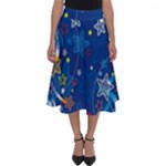 Christmas Stars Pattern Star Perfect Length Midi Skirt