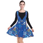 Christmas Stars Pattern Star Plunge Pinafore Dress