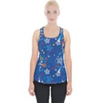 Christmas Stars Pattern Star Piece Up Tank Top