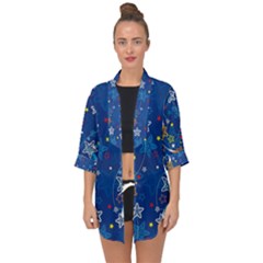 Open Front Chiffon Kimono 