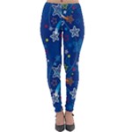 Christmas Stars Pattern Star Lightweight Velour Leggings