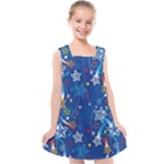 Christmas Stars Pattern Star Kids  Cross Back Dress