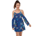 Christmas Stars Pattern Star Boho Dress