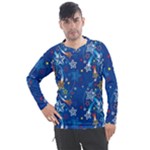 Christmas Stars Pattern Star Men s Pique Long Sleeve T-Shirt