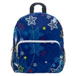 Christmas Stars Pattern Star Kids  Age 5-10 Lightweight School Backpack with Side Pockets