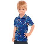 Christmas Stars Pattern Star Kids  Polo T-Shirt