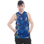 Christmas Stars Pattern Star Men s Sleeveless Hoodie