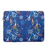 Christmas Stars Pattern Star 15  Vertical Laptop Sleeve Case With Pocket