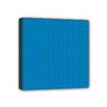 Blue Lego Texture Macro, Blue Dots Background, Lego Mini Canvas 4  x 4  (Stretched)