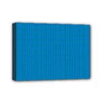 Blue Lego Texture Macro, Blue Dots Background, Lego Mini Canvas 7  x 5  (Stretched)