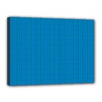 Blue Lego Texture Macro, Blue Dots Background, Lego Canvas 16  x 12  (Stretched)