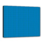 Blue Lego Texture Macro, Blue Dots Background, Lego Canvas 20  x 16  (Stretched)