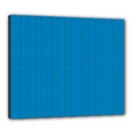 Blue Lego Texture Macro, Blue Dots Background, Lego Canvas 24  x 20  (Stretched)