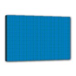 Blue Lego Texture Macro, Blue Dots Background, Lego Canvas 18  x 12  (Stretched)