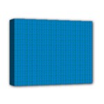 Blue Lego Texture Macro, Blue Dots Background, Lego Deluxe Canvas 14  x 11  (Stretched)