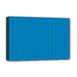 Blue Lego Texture Macro, Blue Dots Background, Lego Deluxe Canvas 18  x 12  (Stretched)