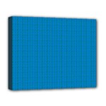 Blue Lego Texture Macro, Blue Dots Background, Lego Deluxe Canvas 20  x 16  (Stretched)