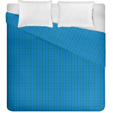 Blue Lego Texture Macro, Blue Dots Background, Lego Duvet Cover Double Side (King Size) from ArtsNow.com