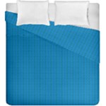 Blue Lego Texture Macro, Blue Dots Background, Lego Duvet Cover Double Side (King Size)