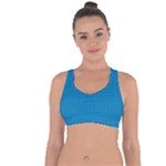 Blue Lego Texture Macro, Blue Dots Background, Lego Cross String Back Sports Bra