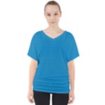 Blue Lego Texture Macro, Blue Dots Background, Lego V-Neck Dolman Drape Top