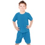 Blue Lego Texture Macro, Blue Dots Background, Lego Kids  T-Shirt and Shorts Set