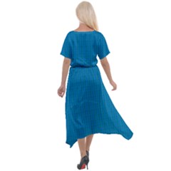 Cross Front Sharkbite Hem Maxi Dress 