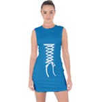 Blue Lego Texture Macro, Blue Dots Background, Lego Lace Up Front Bodycon Dress