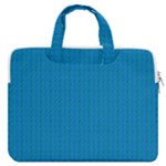 Blue Lego Texture Macro, Blue Dots Background, Lego MacBook Pro 13  Double Pocket Laptop Bag