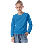 Blue Lego Texture Macro, Blue Dots Background, Lego Kids  Long Sleeve T-Shirt with Frill 