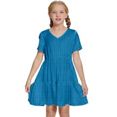 Kids  Short Sleeve Tiered Mini Dress 