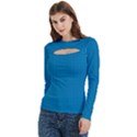 Women s Cut Out Long Sleeve T-Shirt 