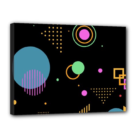 Colartive, Aesthetic, Amoled, Black, Colorful, Desenho Canvas 16  x 12  (Stretched) from ArtsNow.com