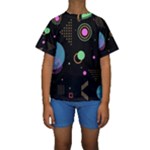 Colartive, Aesthetic, Amoled, Black, Colorful, Desenho Kids  Short Sleeve Swimwear