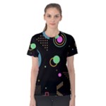 Colartive, Aesthetic, Amoled, Black, Colorful, Desenho Women s Cotton T-Shirt