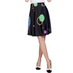 Colartive, Aesthetic, Amoled, Black, Colorful, Desenho A-Line Skirt