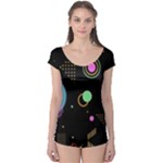 Colartive, Aesthetic, Amoled, Black, Colorful, Desenho Boyleg Leotard 