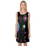 Colartive, Aesthetic, Amoled, Black, Colorful, Desenho Sleeveless Satin Nightdress