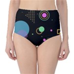 Colartive, Aesthetic, Amoled, Black, Colorful, Desenho Classic High-Waist Bikini Bottoms