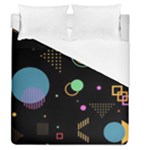 Colartive, Aesthetic, Amoled, Black, Colorful, Desenho Duvet Cover (Queen Size)