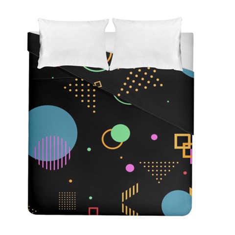 Colartive, Aesthetic, Amoled, Black, Colorful, Desenho Duvet Cover Double Side (Full/ Double Size) from ArtsNow.com