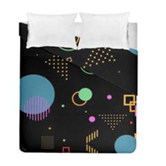 Colartive, Aesthetic, Amoled, Black, Colorful, Desenho Duvet Cover Double Side (Full/ Double Size) from ArtsNow.com