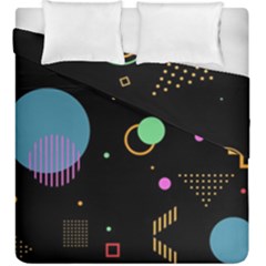 Colartive, Aesthetic, Amoled, Black, Colorful, Desenho Duvet Cover Double Side (King Size) from ArtsNow.com