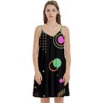 Colartive, Aesthetic, Amoled, Black, Colorful, Desenho Mini Camis Dress With Pockets