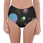 Colartive, Aesthetic, Amoled, Black, Colorful, Desenho Reversible High-Waist Bikini Bottoms