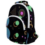 Colartive, Aesthetic, Amoled, Black, Colorful, Desenho Rounded Multi Pocket Backpack